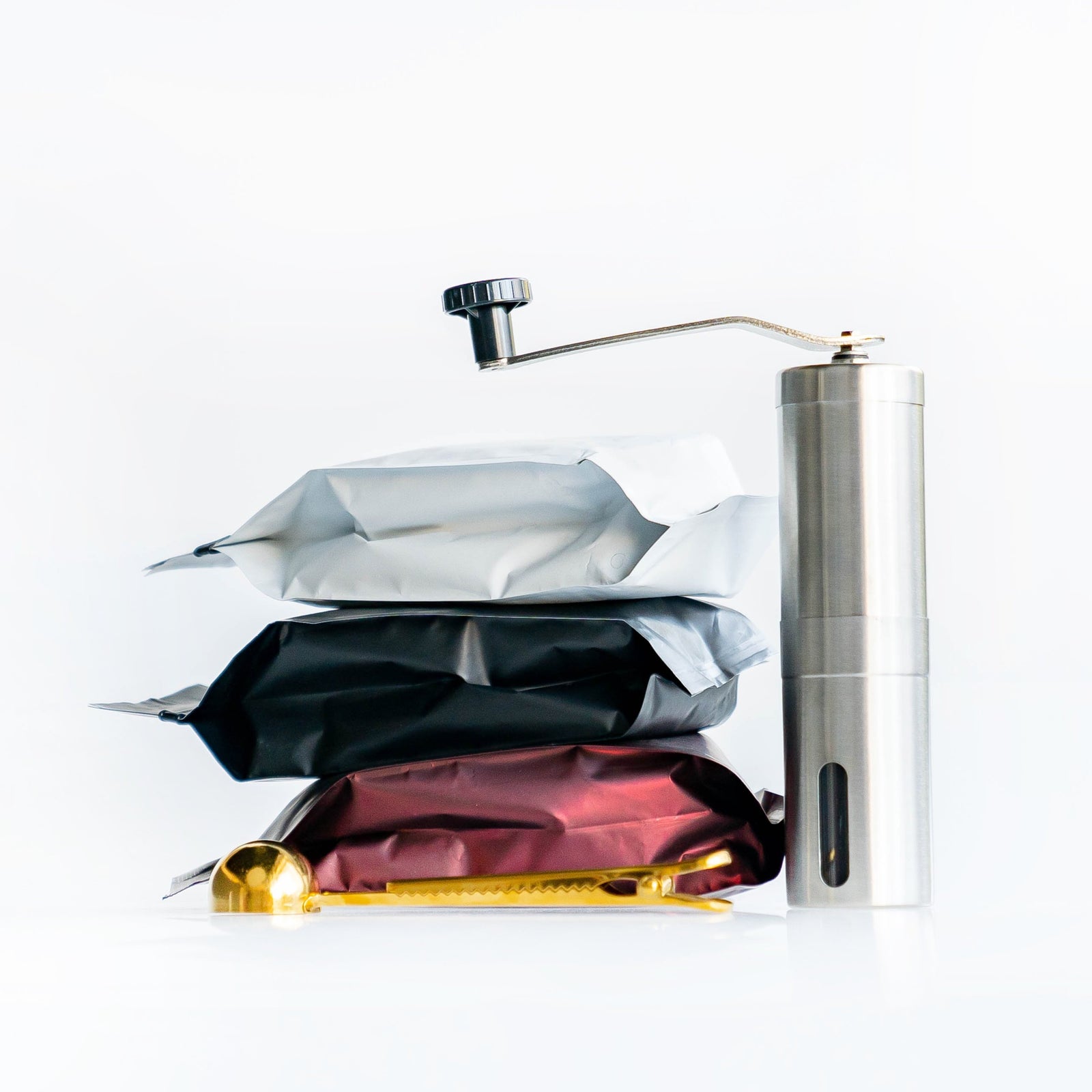 Don Massimo Taster Package w/ Clip Spoon & Handheld Coffee Grinder