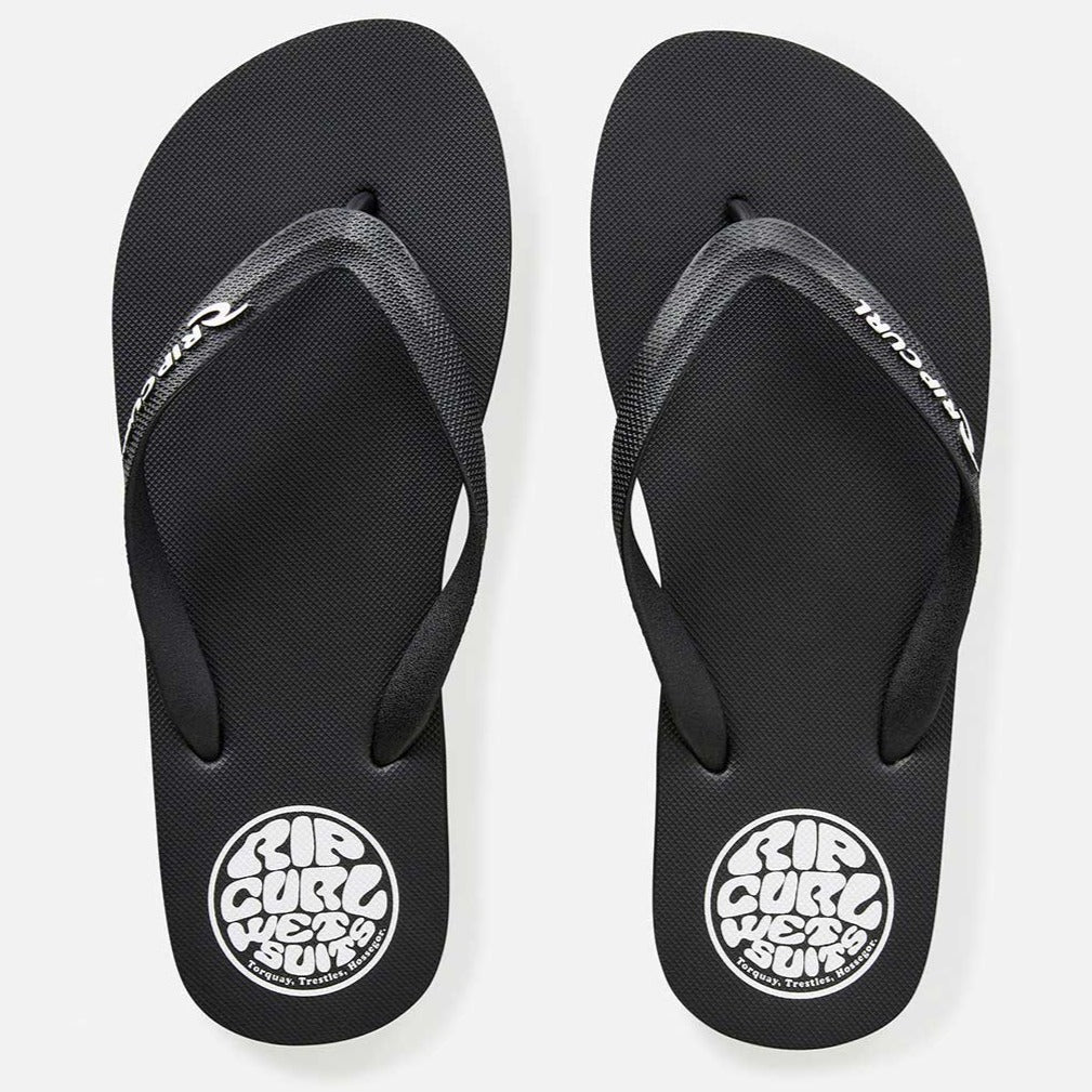 Icons of Surf Bloom Open Toe Sandals - Black/White