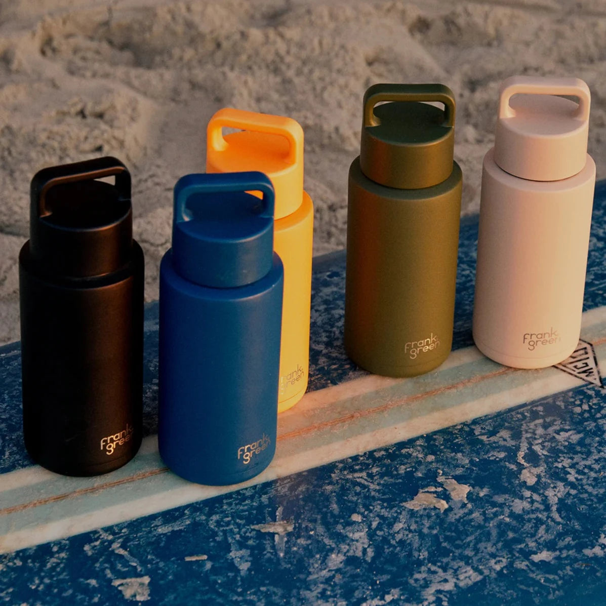 Frank Green Ceramic Reusable Bottle (Grip Finish) with Grip Lid - 34oz / 1,000ml