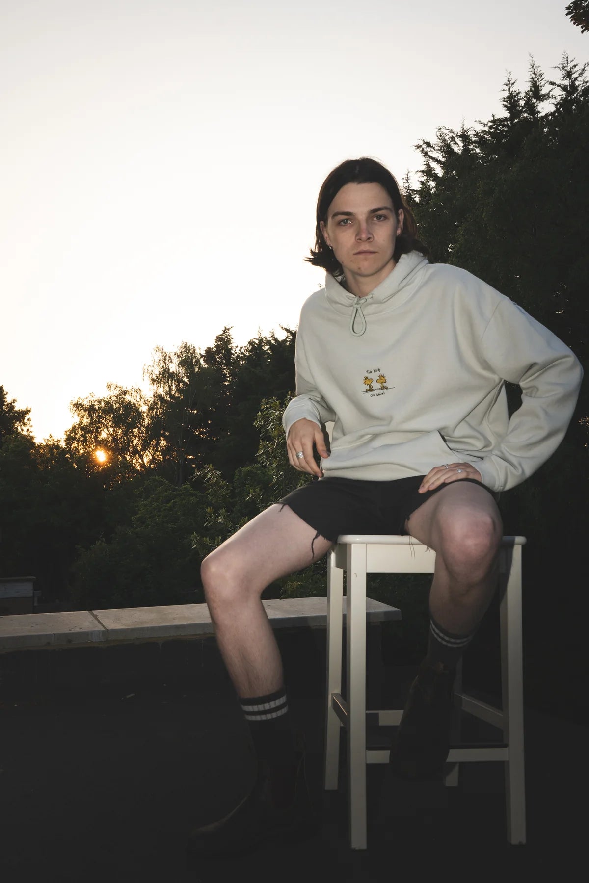 TWO BIRDS HOOD - STONE (HEAVYWEIGHT HEMP)