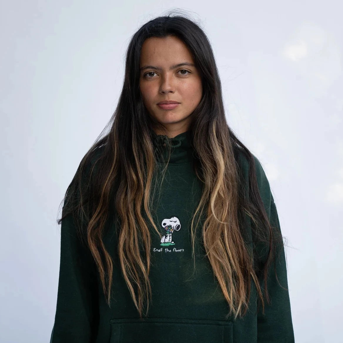 SMELL THE FLOWERS HOOD - DARK PINE (HEAVYWEIGHT HEMP)