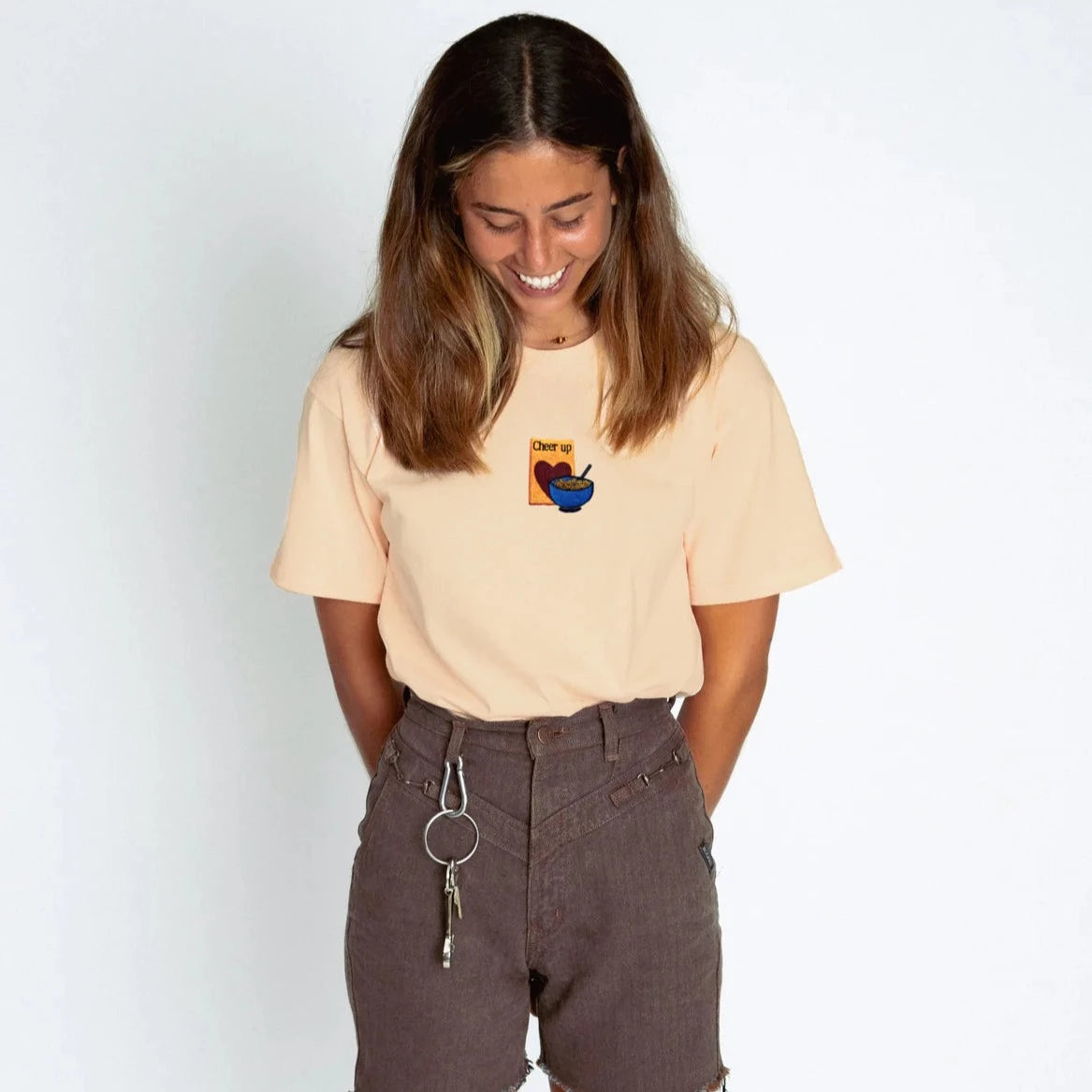 CHEER UP - SAND (ORGANIC HEMP T SHIRT)