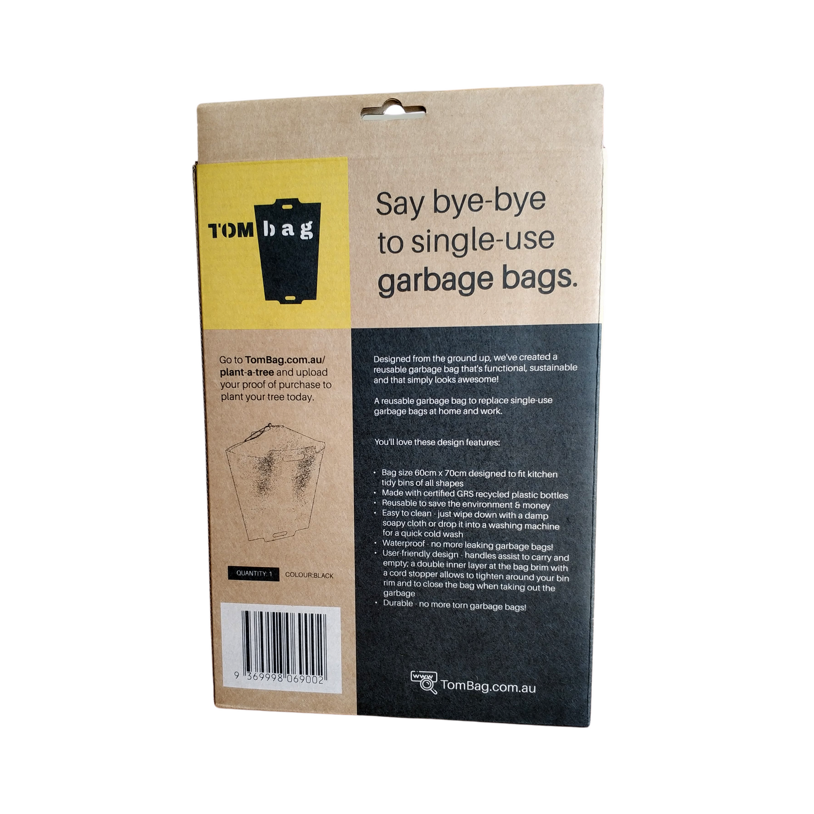 TOMbags are reusable trash bags you use for years