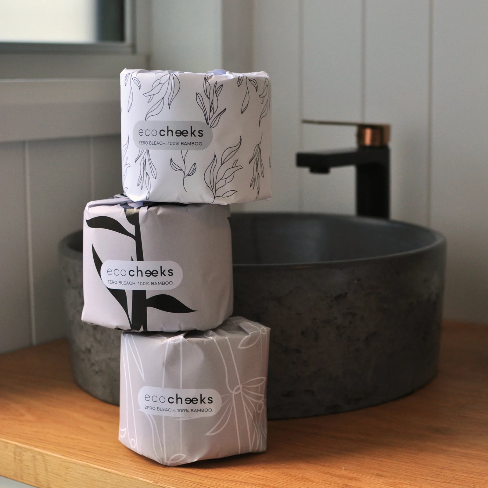 36 WRAPPED Rolls, Unbleached Bamboo Toilet Paper.