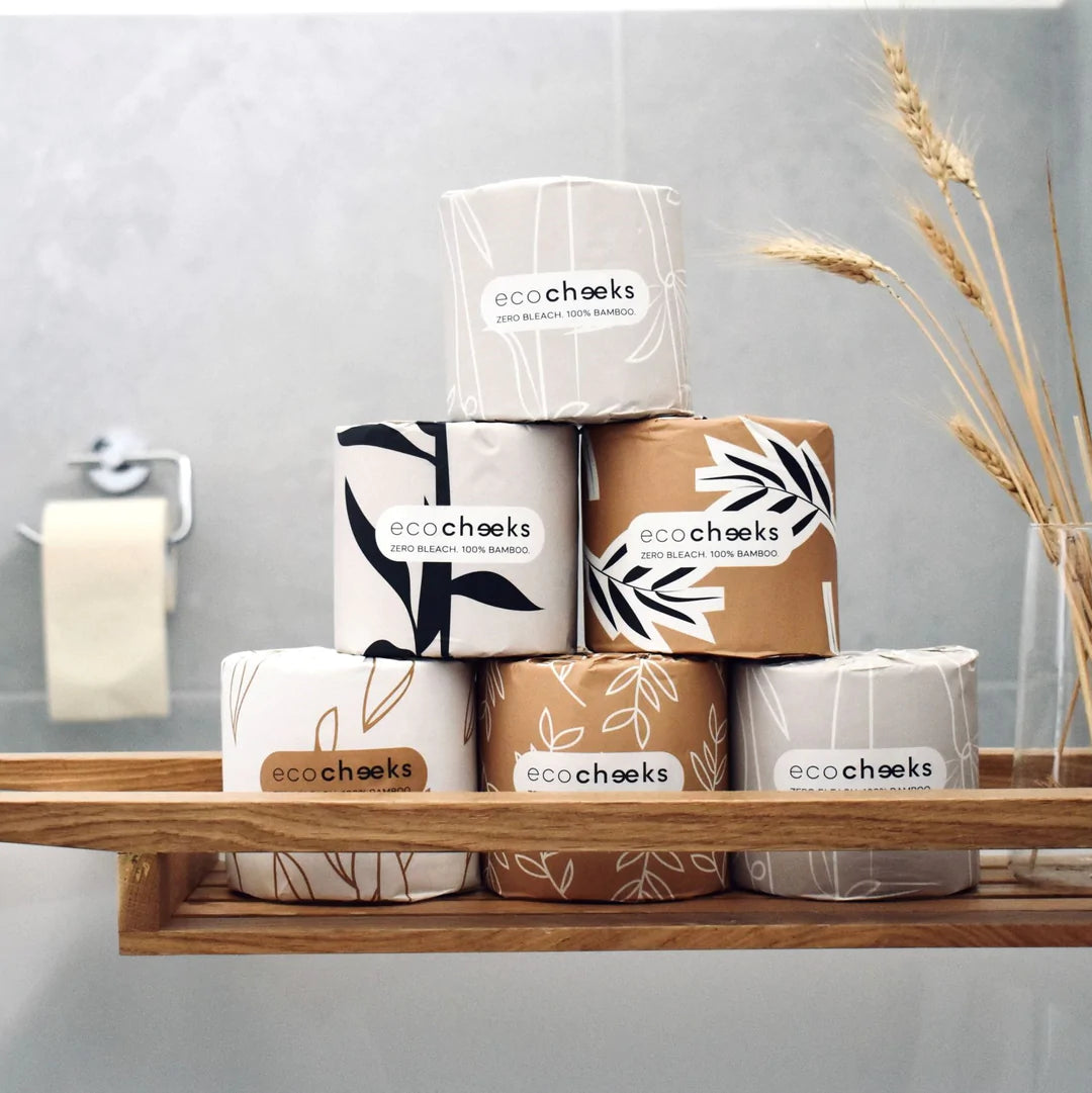 36 WRAPPED Rolls, Unbleached Bamboo Toilet Paper.