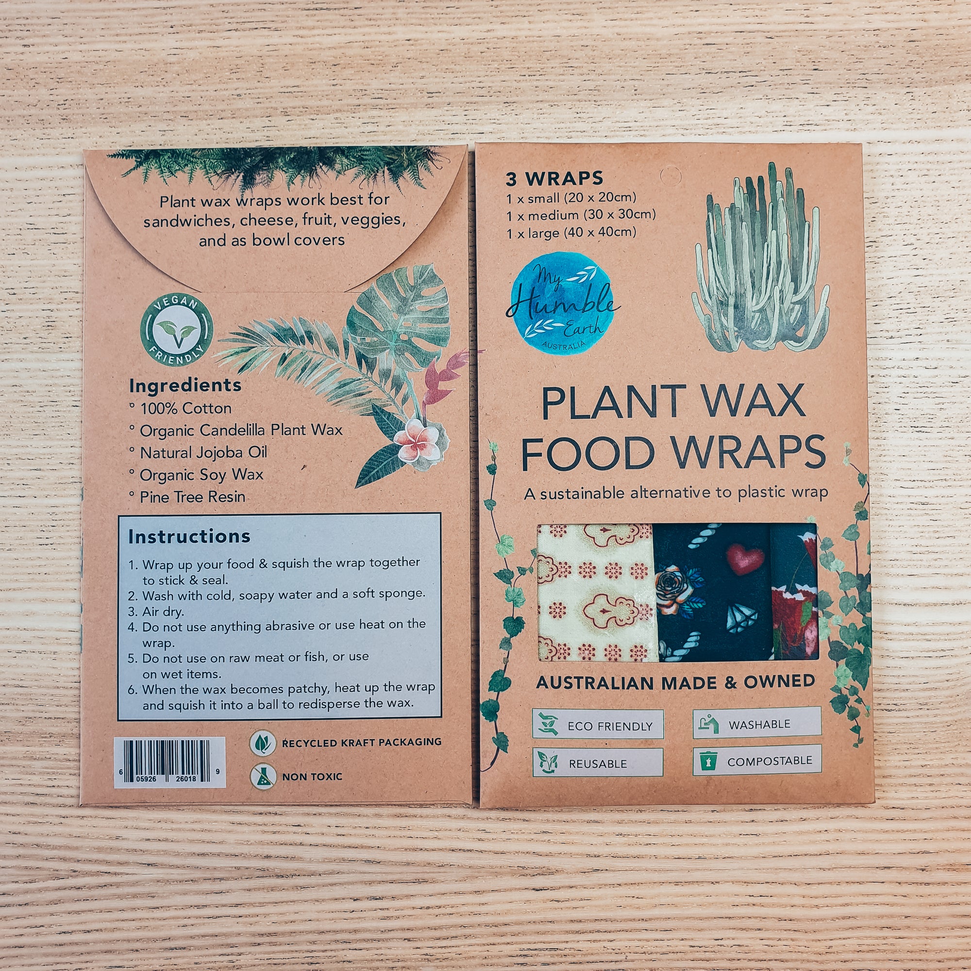 Plant Wax Vegan Food Wraps